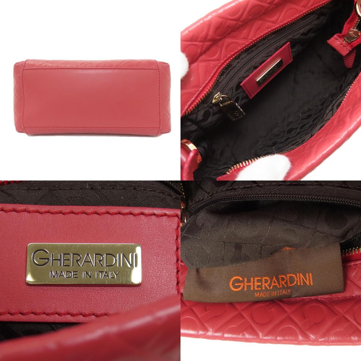 Gherardini logo motif 2WAY handbag leather for ladies [Used] [GHERARDINI] 4
