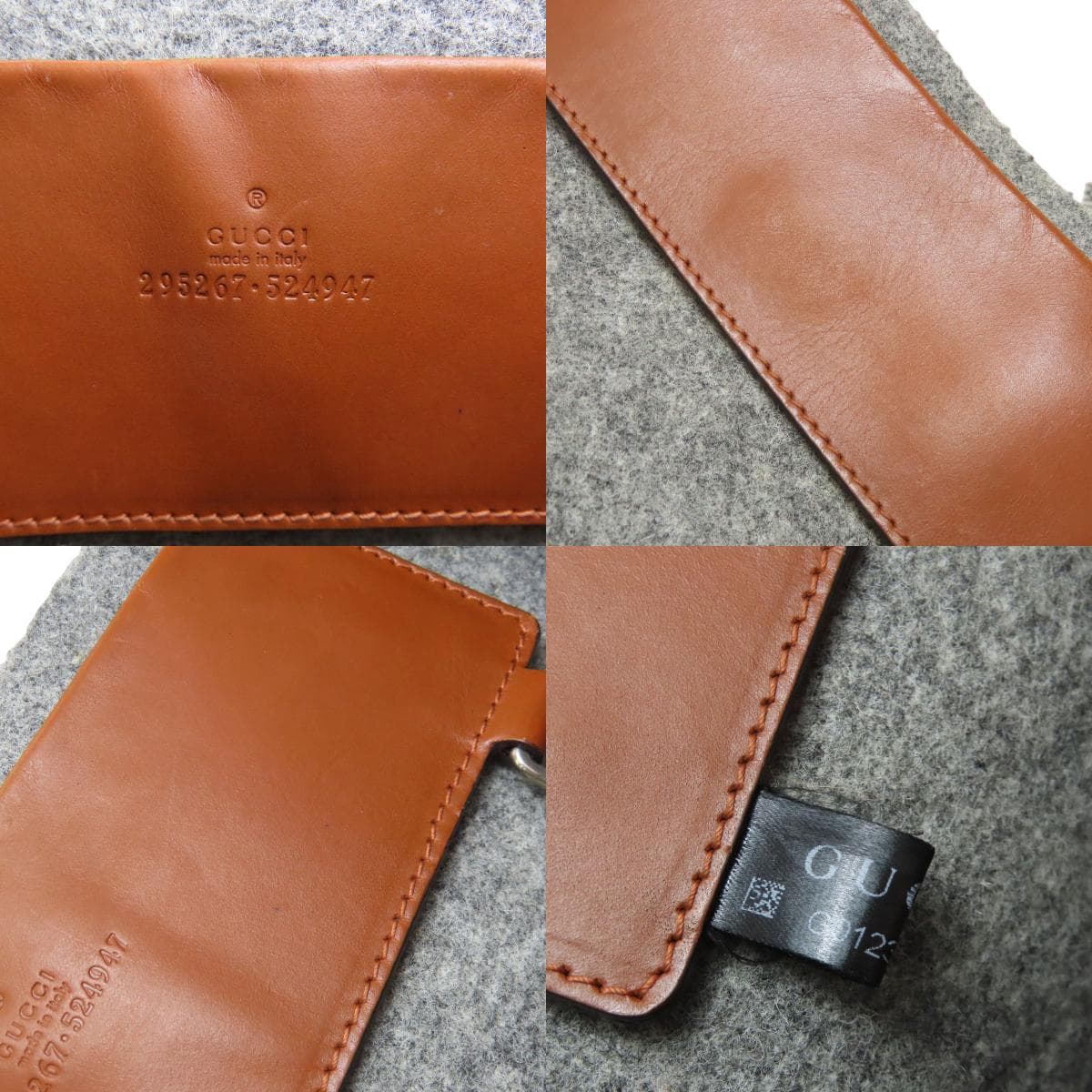 Gucci 295267 Logo Tote Bag Felt Ladies [Used] [GUCCI] 295267 6