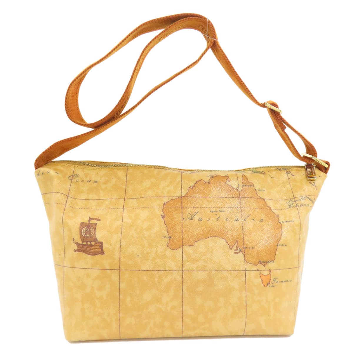 Prima Classe Map Pattern Shoulder Bag PVC Ladies [Used] [PRIMA CLASSE] 2