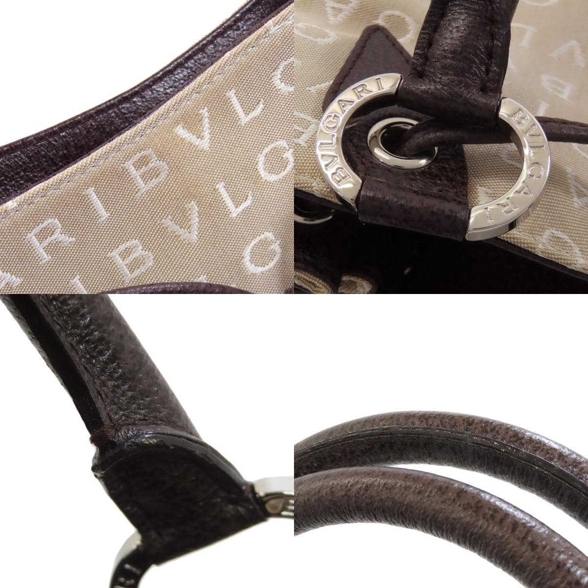 Bulgari Logo Mania Handbag Canvas Ladies [Used] [BVLGARI] 9