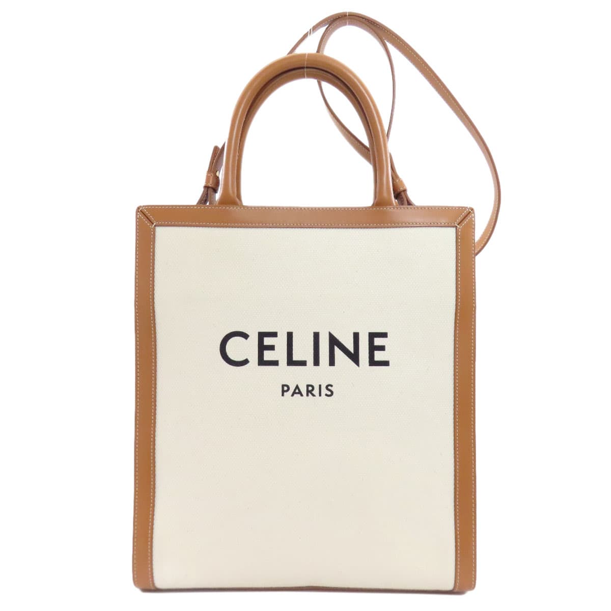 Celine Vertical Cabas 2WAY Handbag Canvas Ladies [Used] [CELINE]