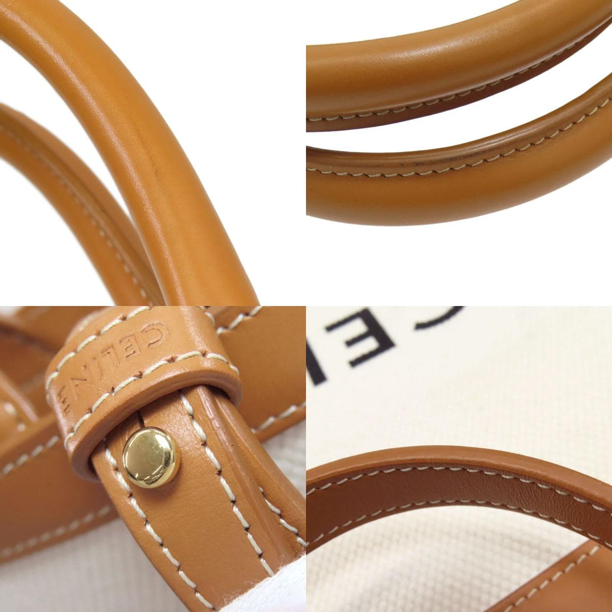 Celine Vertical Cabas 2WAY Handbag Canvas Ladies [Used] [CELINE] 9