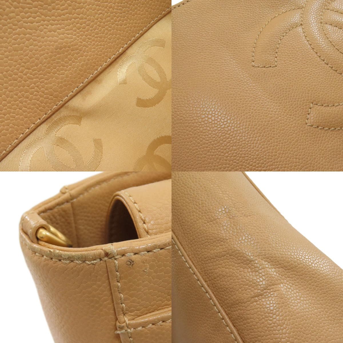 Chanel Coco Mark Gold Hardware Tote Bag Grained Calfskin Ladies [Used] [CHANEL] 8