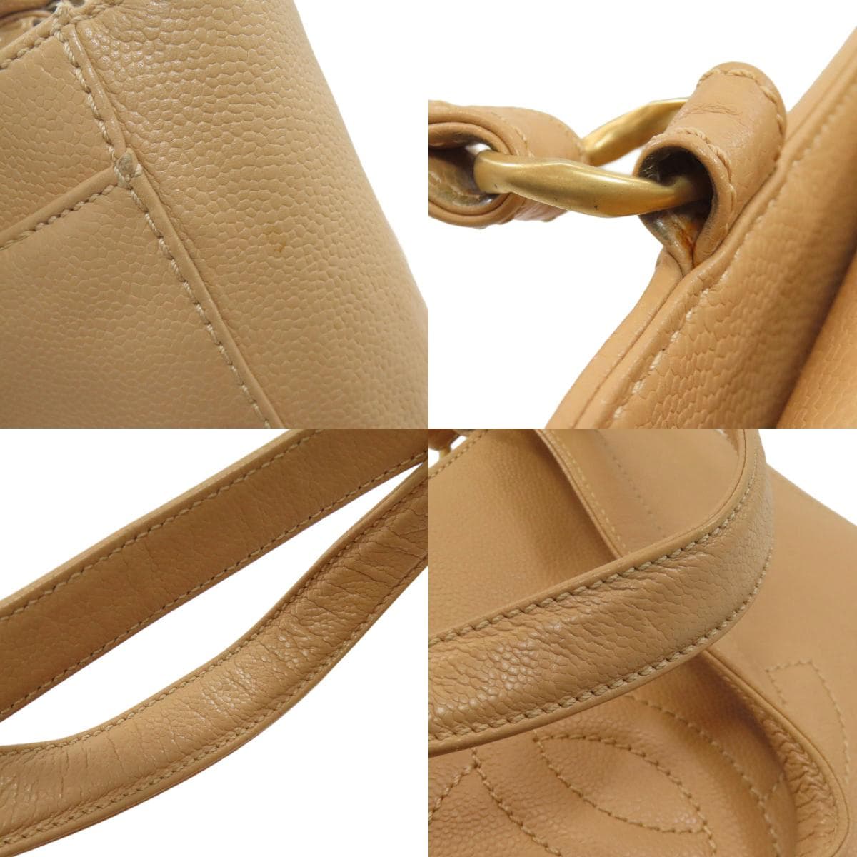 Chanel Coco Mark Gold Hardware Tote Bag Grained Calfskin Ladies [Used] [CHANEL] 9