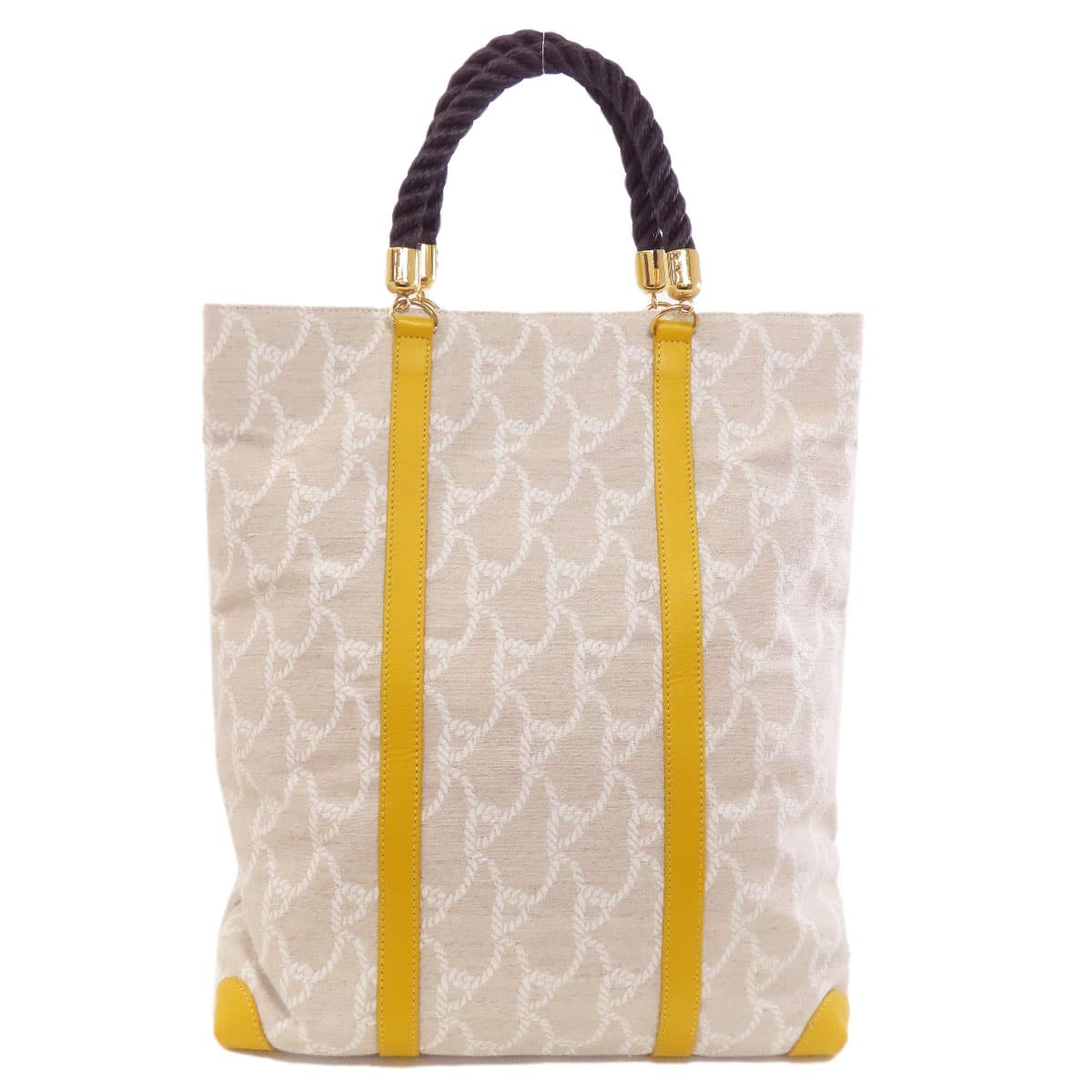 Roberta di Camerino Rope Pattern 2WAY Tote Bag Canvas Ladies [Used] [Roberta di Camerino] 2