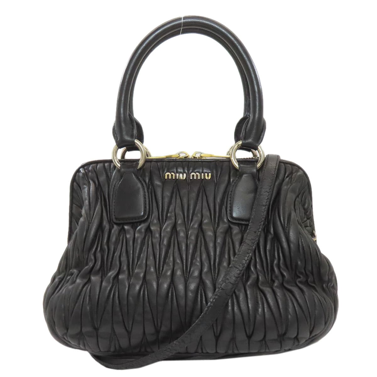 Miu Miu Matelassé 2WAY Handbag Leather Ladies [Used] [MIUMIU]