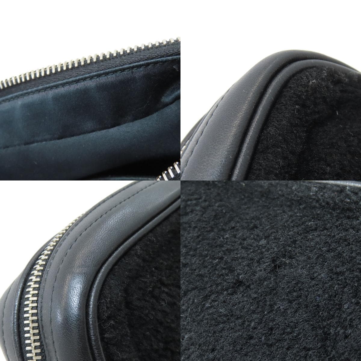 Miu Miu Logo Shoulder Bag Leather/Fur Women's [Used] [MIUMIU] 7