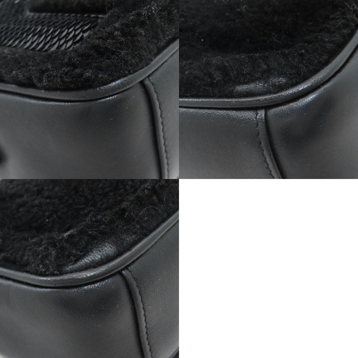 Miu Miu Logo Shoulder Bag Leather/Fur Women's [Used] [MIUMIU] 10