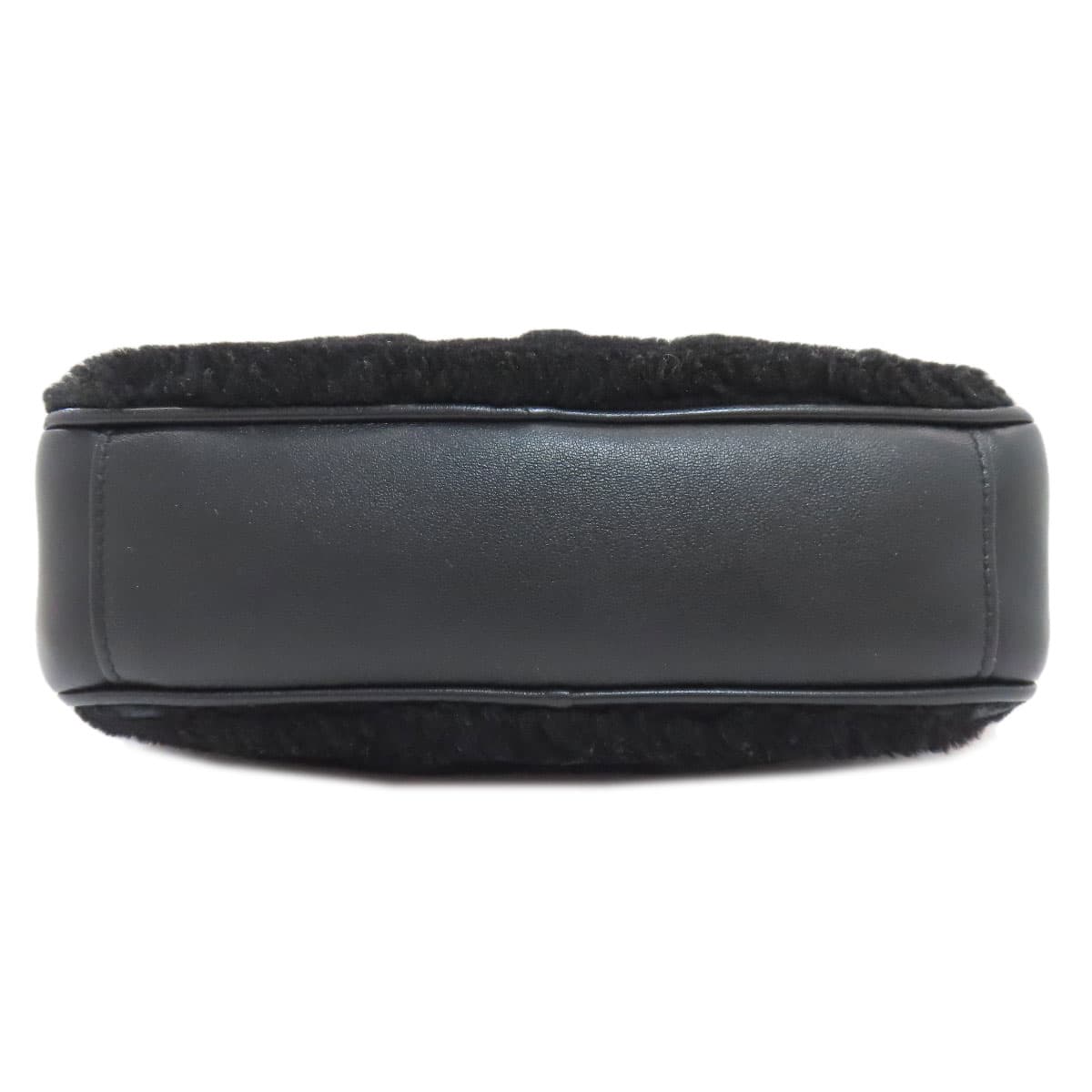 Miu Miu Logo Shoulder Bag Leather/Fur Women's [Used] [MIUMIU] 4