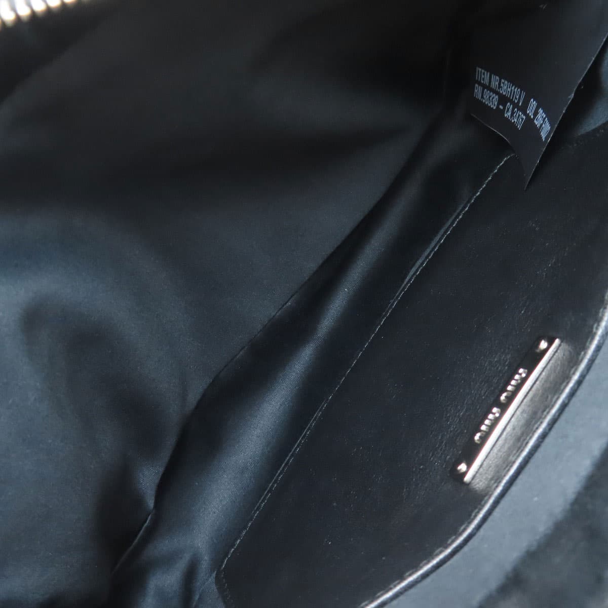 Miu Miu Logo Shoulder Bag Leather/Fur Women's [Used] [MIUMIU] 5