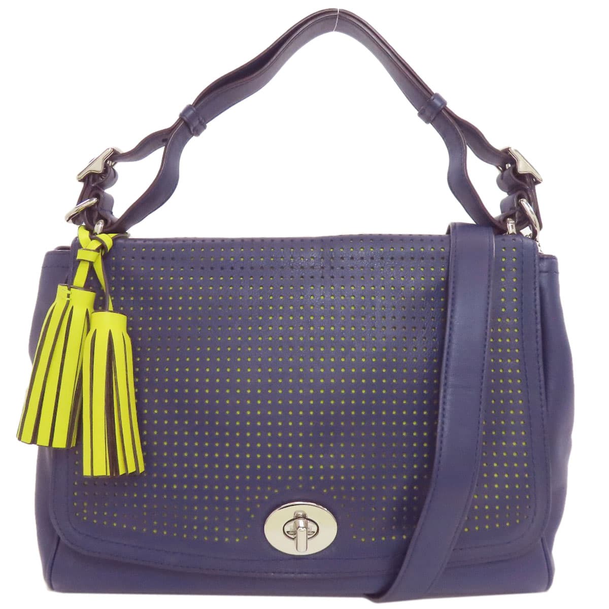 Coach 22386 Punching 2WAY Handbag Leather Ladies [Used] [COACH] 22386