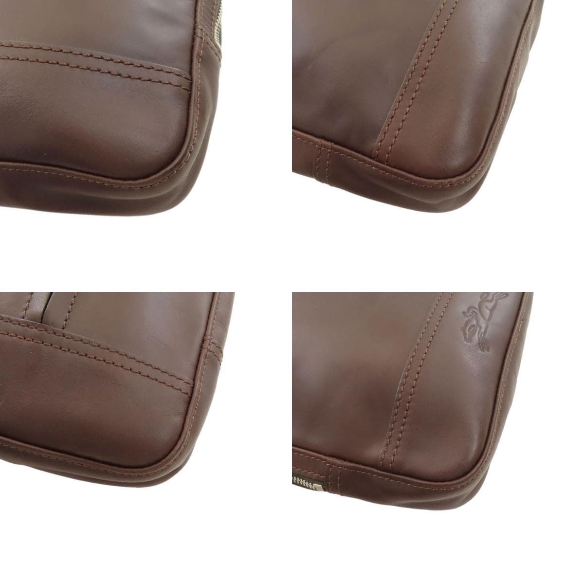 Longchamp Logo Shoulder Bag Leather Ladies [Used] [Longchamp] 10