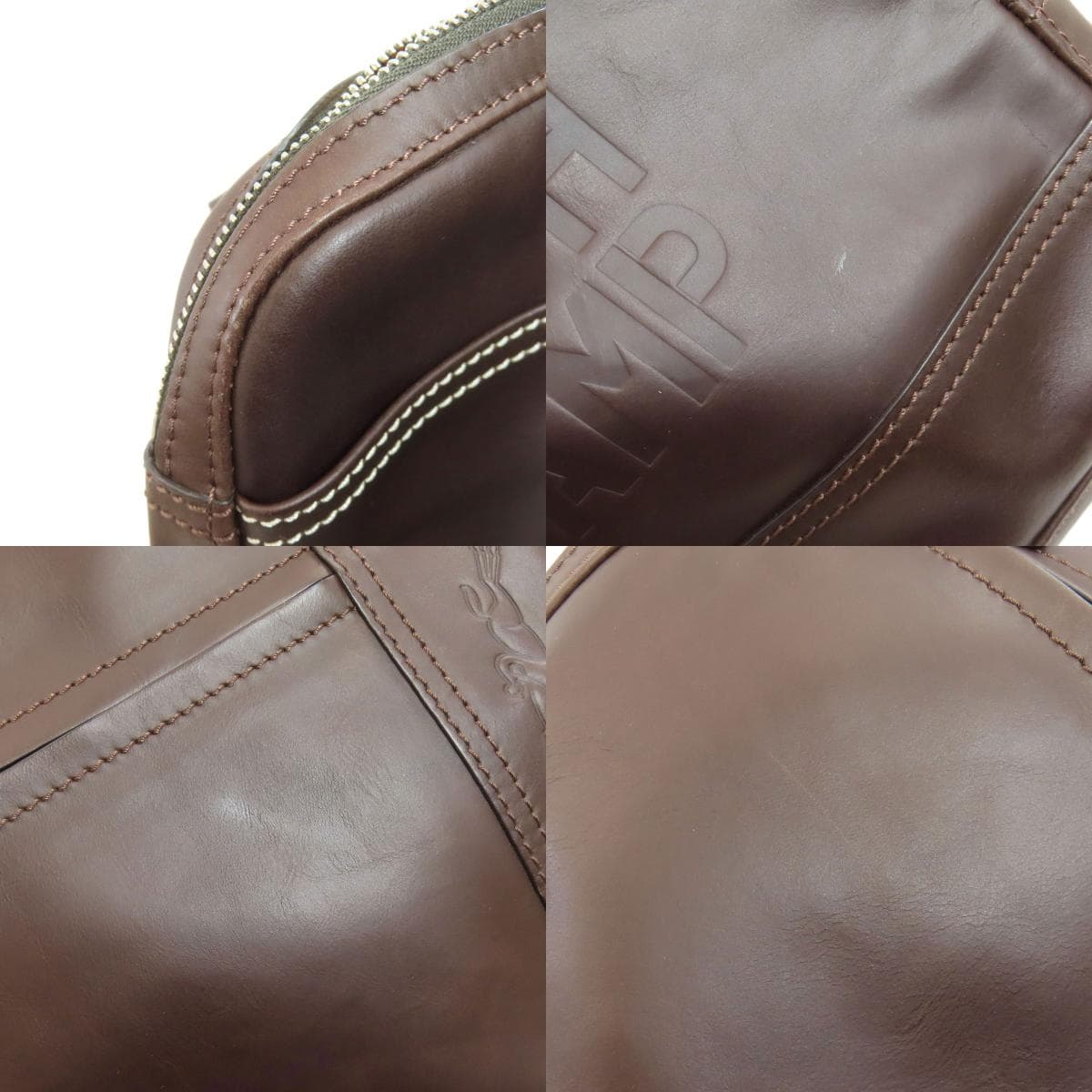 Longchamp Logo Shoulder Bag Leather Ladies [Used] [Longchamp] 9