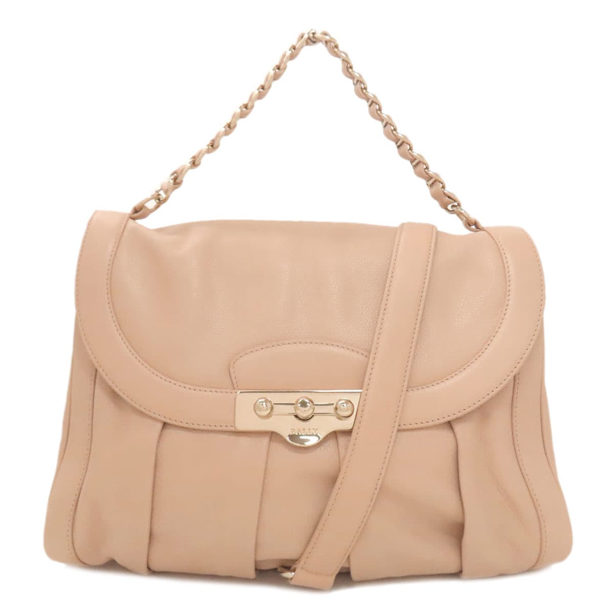 BALLY Lock Hardware 2WAY Handbag Leather Ladies [Used] [BALLY]