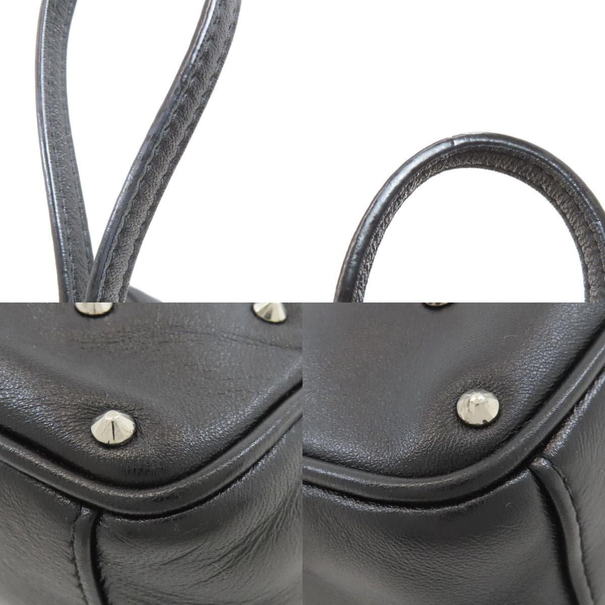 Miu Miu Studded Shoulder Bag Calf Leather for Women [Used] [MIUMIU] 9