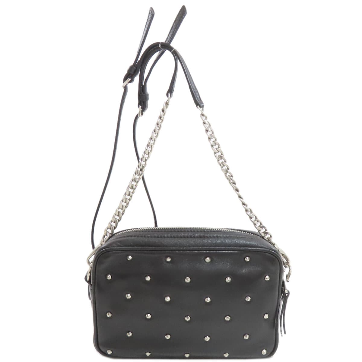 Miu Miu Studded Shoulder Bag Calf Leather for Women [Used] [MIUMIU] 2