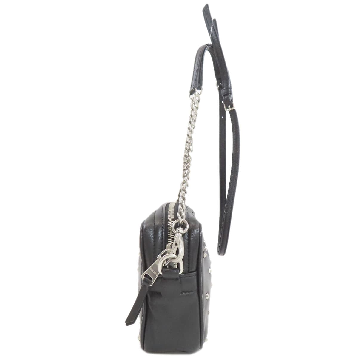 Miu Miu Studded Shoulder Bag Calf Leather for Women [Used] [MIUMIU] 3