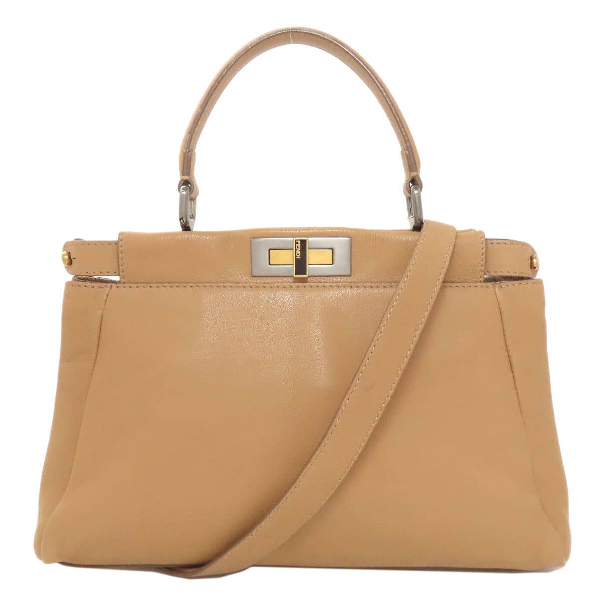 Fendi Peekaboo 2WAY Handbag Calf Leather Ladies [Used] [FENDI]