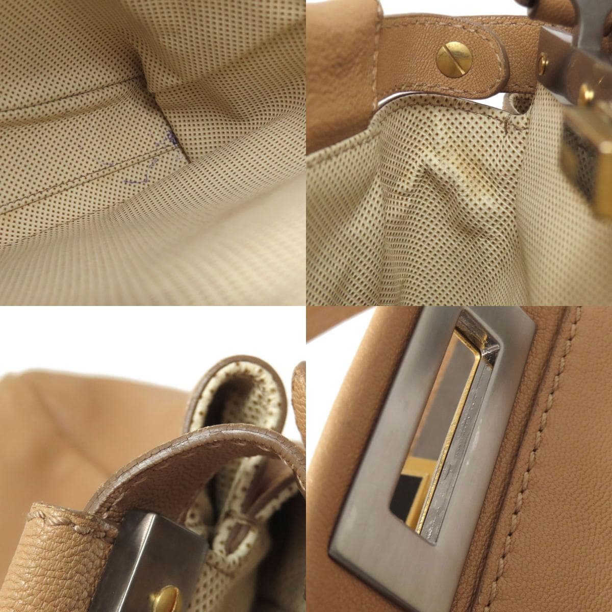 Fendi Peekaboo 2WAY Handbag Calf Leather Ladies [Used] [FENDI] 7