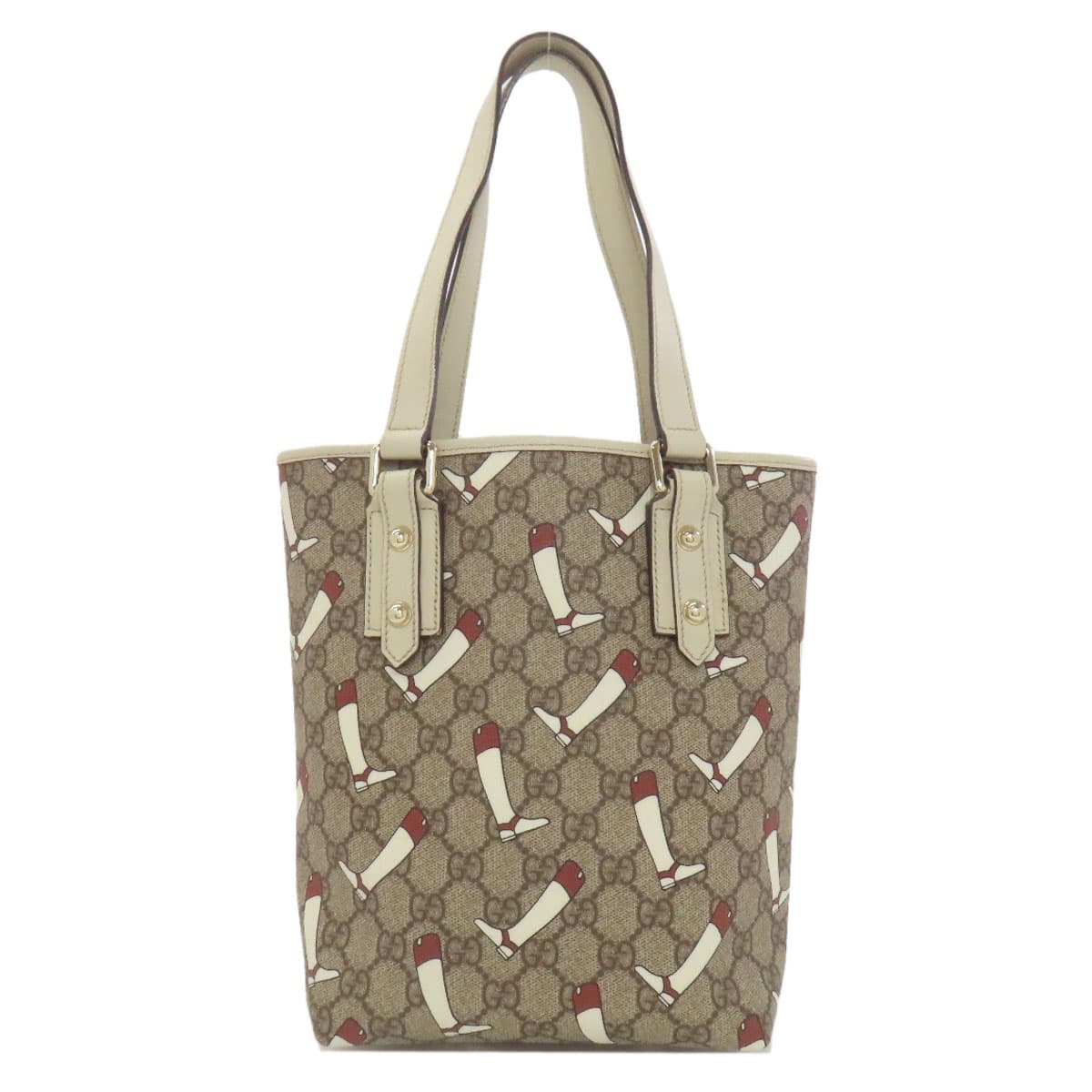 Gucci 257250 Outlet GG Boots GG Supreme Handbag PVC Ladies [Used] [GUCCI] 257250