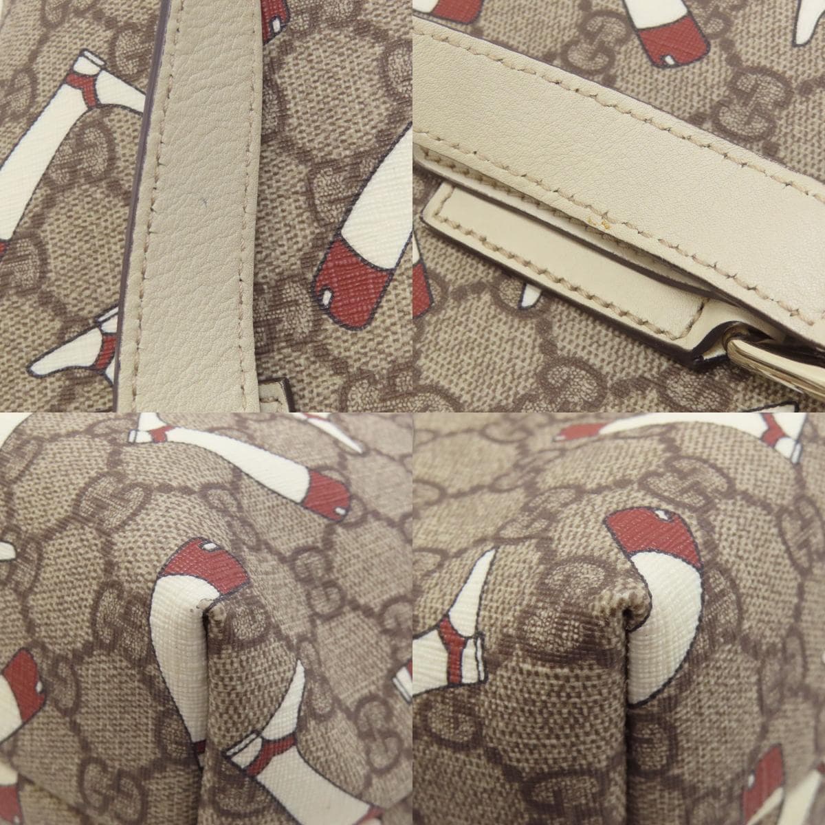 Gucci 257250 Outlet GG Boots GG Supreme Handbag PVC Ladies [Used] [GUCCI] 257250 9