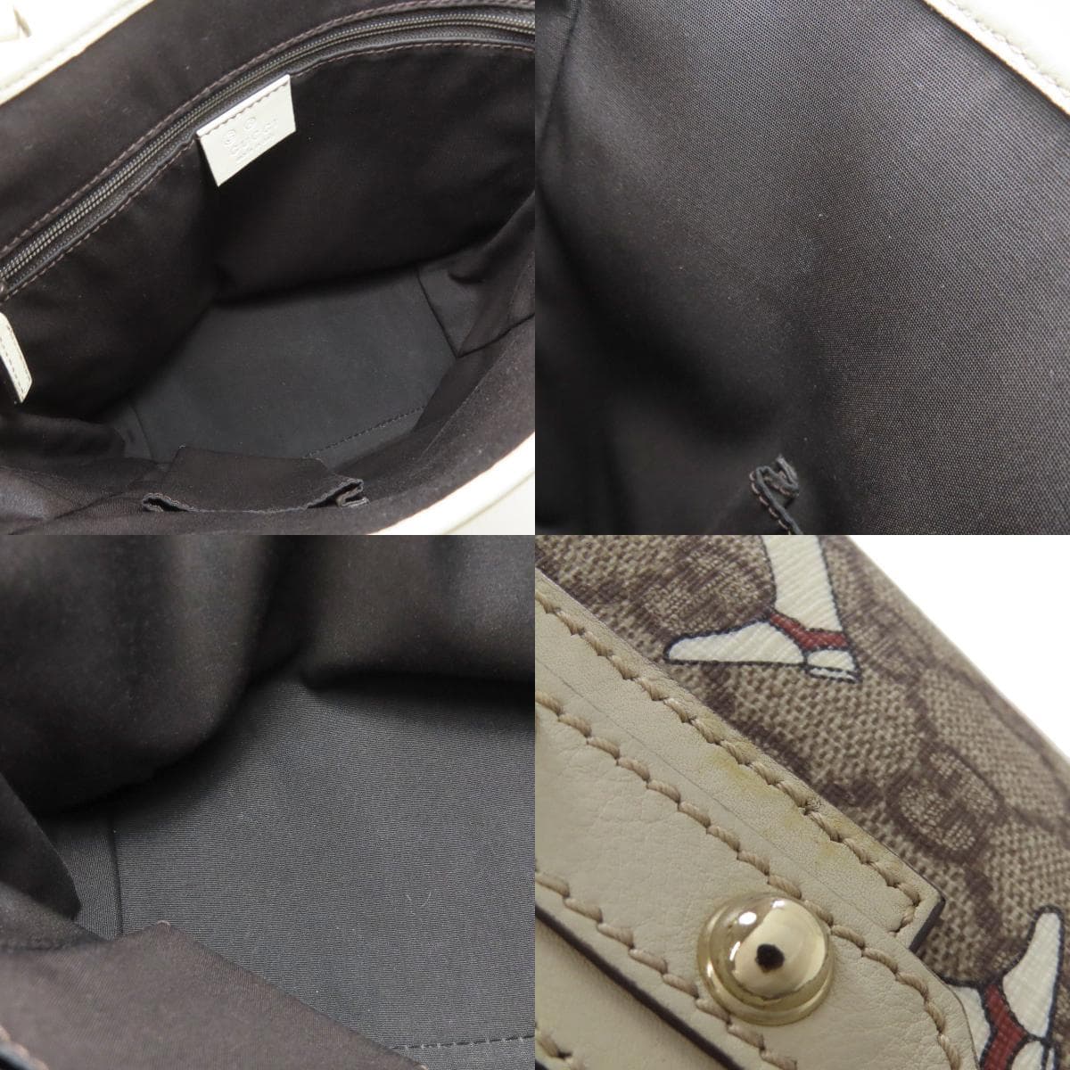 Gucci 257250 Outlet GG Boots GG Supreme Handbag PVC Ladies [Used] [GUCCI] 257250 7