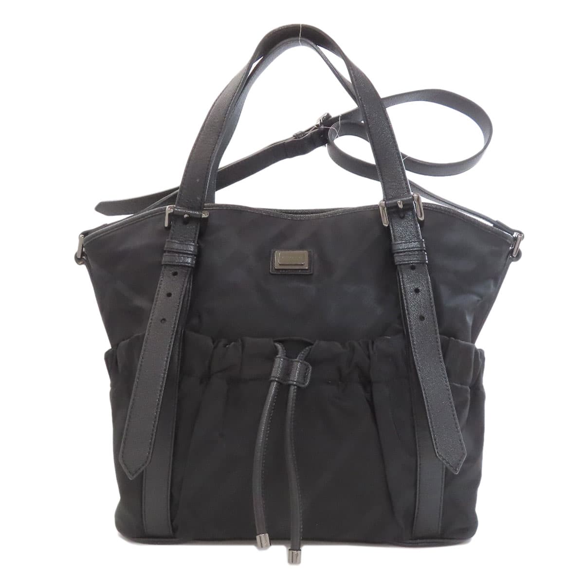 Burberry Check Pattern 2WAY Tote Bag Nylon Material Ladies [Used] [BURBERRY]