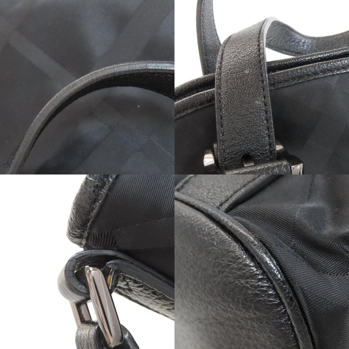 Burberry Check Pattern 2WAY Tote Bag Nylon Material Ladies [Used] [BURBERRY] 9