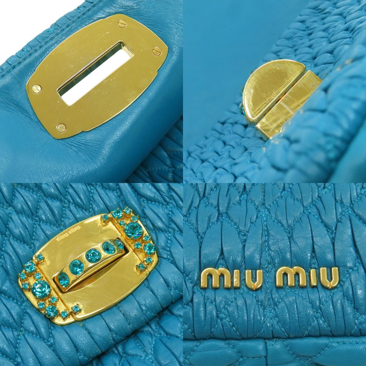 Miu Miu One Shoulder Matelassé Shoulder Bag Calf Women's [Used] [MIUMIU] 7