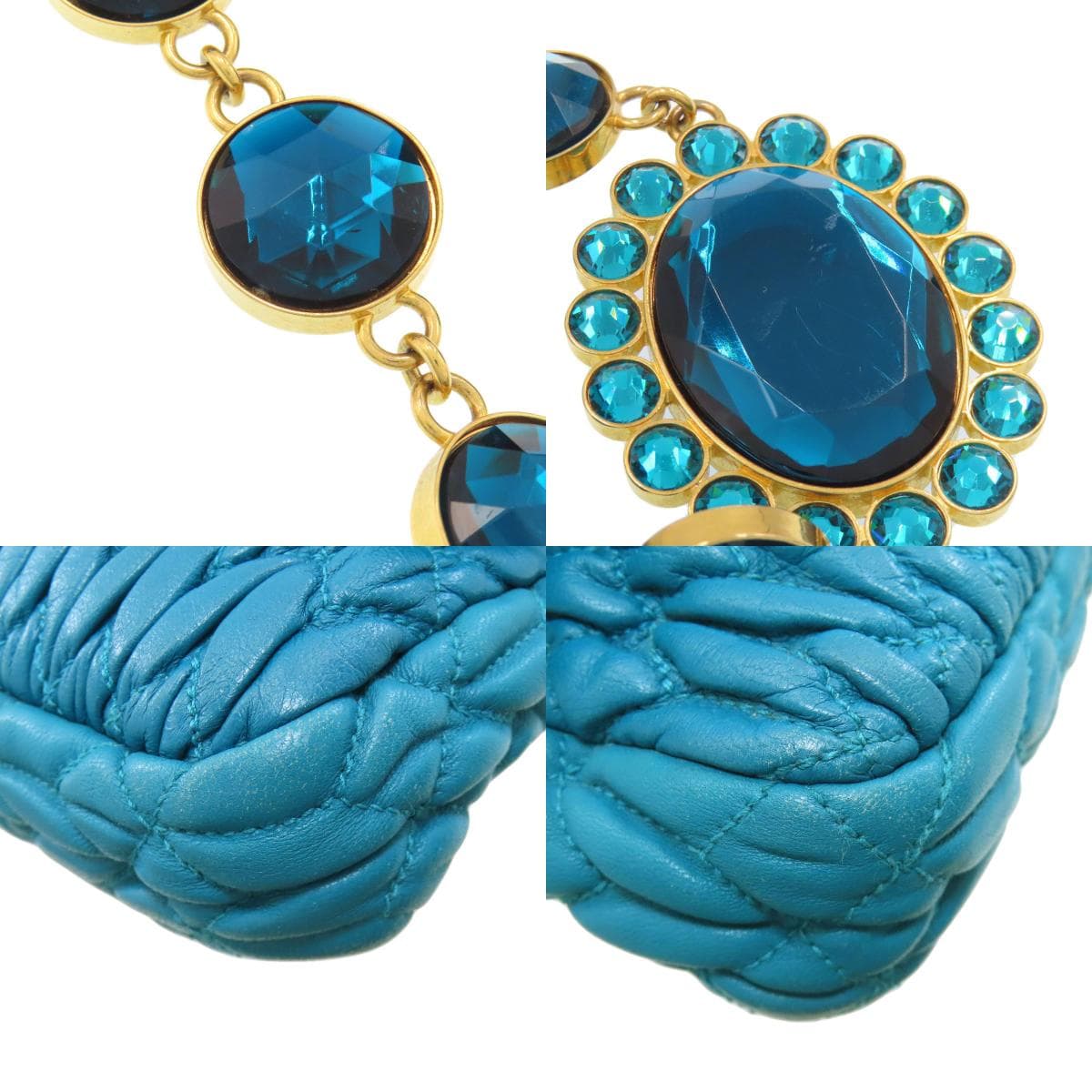 Miu Miu One Shoulder Matelassé Shoulder Bag Calf Women's [Used] [MIUMIU] 9