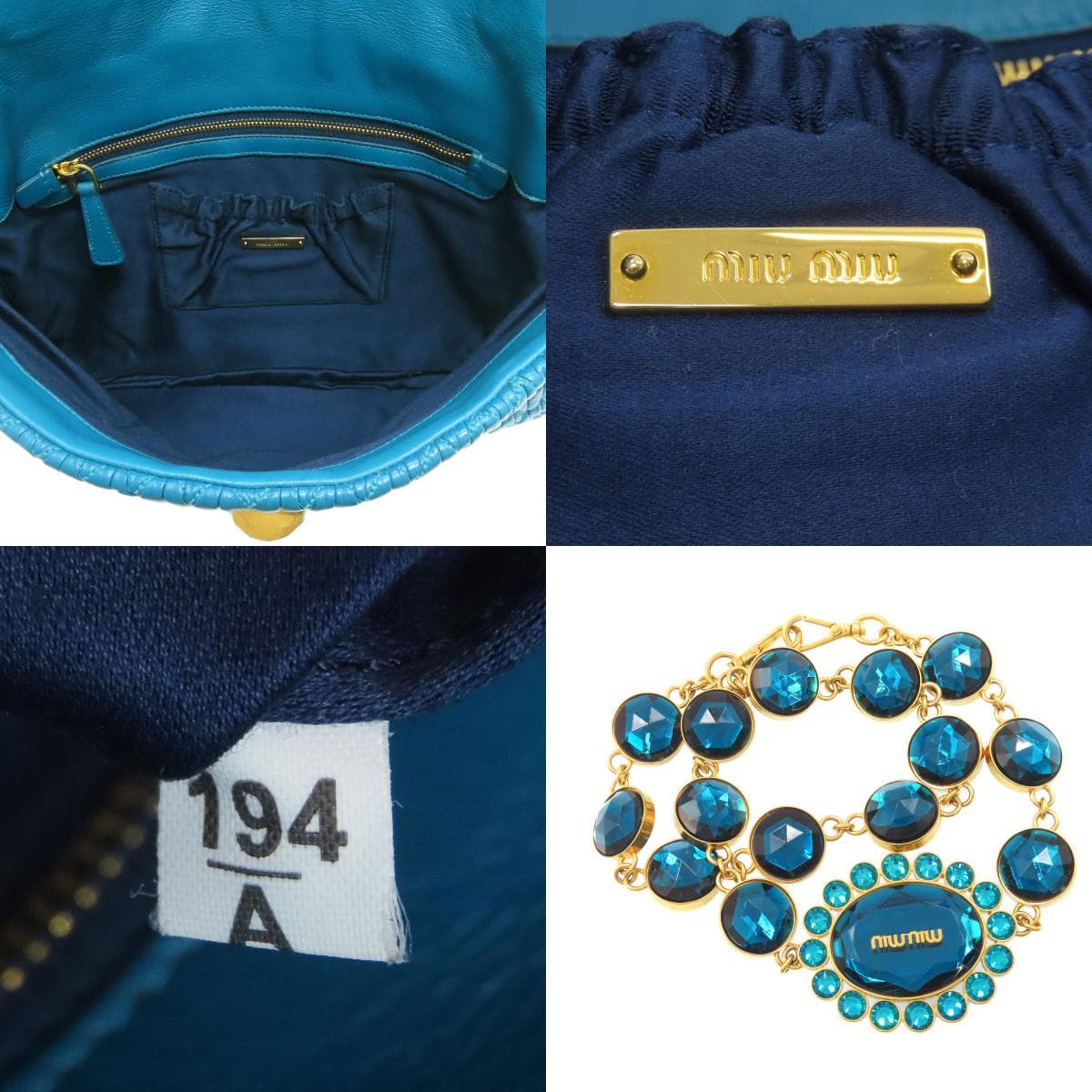 Miu Miu One Shoulder Matelassé Shoulder Bag Calf Women's [Used] [MIUMIU] 5