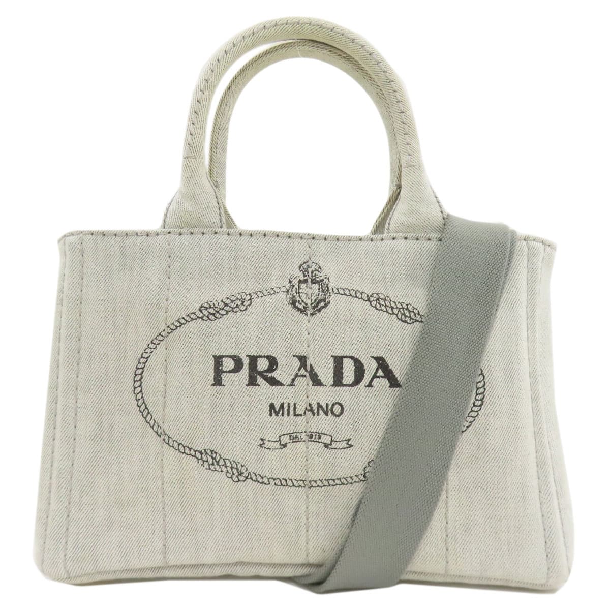 Prada 1BG439 Canapa Mini 2WAY Handbag Denim Ladies [Used] [PRADA] 1BG439