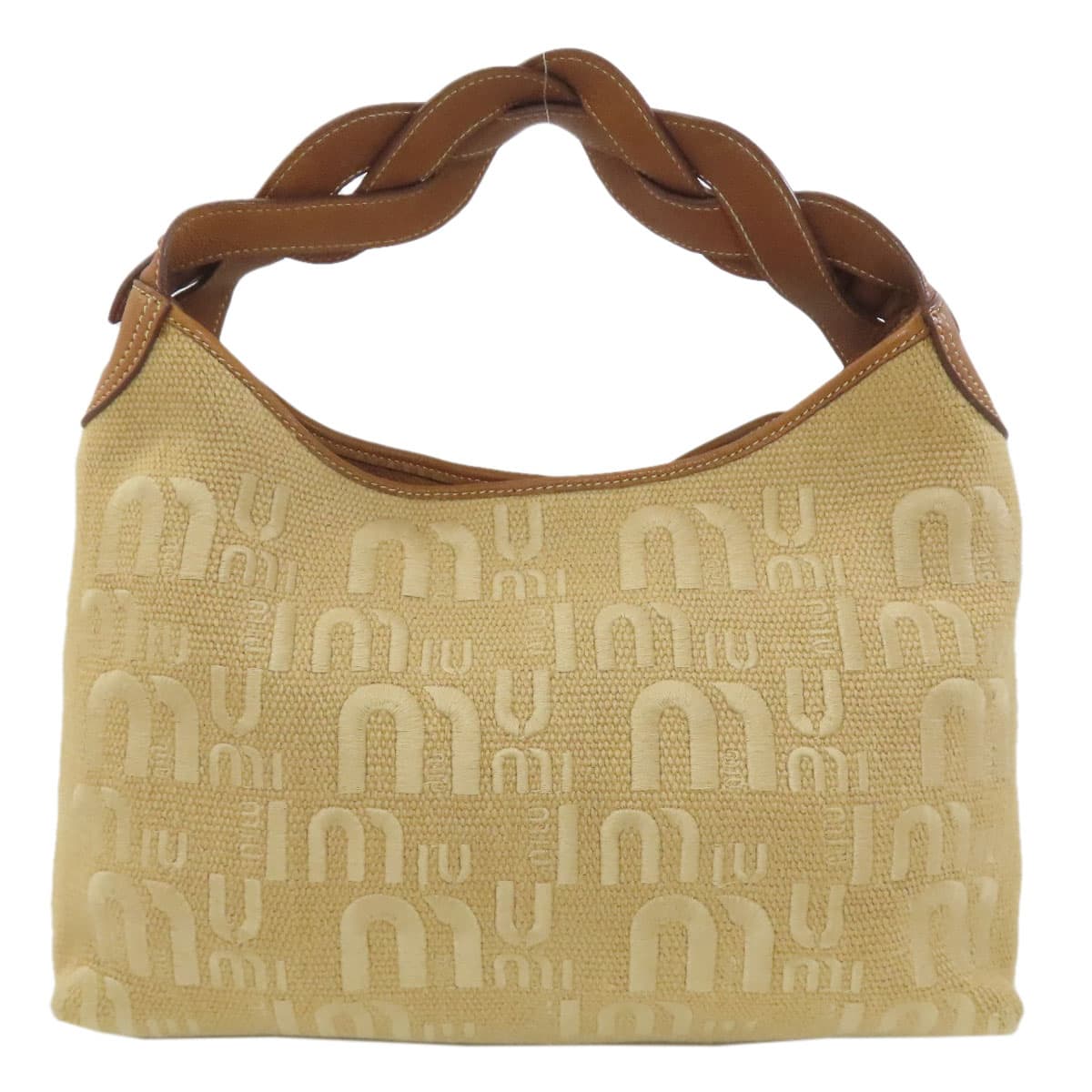 Miu Miu One Shoulder Shoulder Bag Canvas Ladies [Used] [MIUMIU]