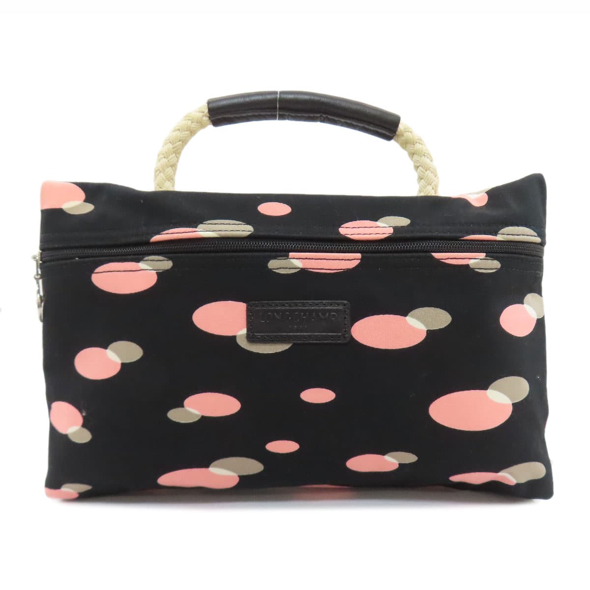 Longchamp Handled Mini Pouch Handbag Canvas Ladies [Used] [Longchamp]