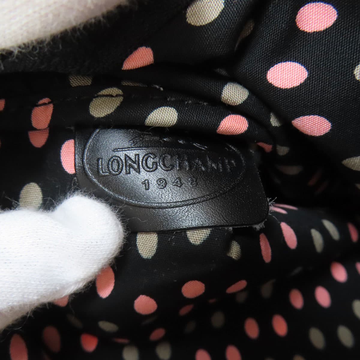 Longchamp Handled Mini Pouch Handbag Canvas Ladies [Used] [Longchamp] 6