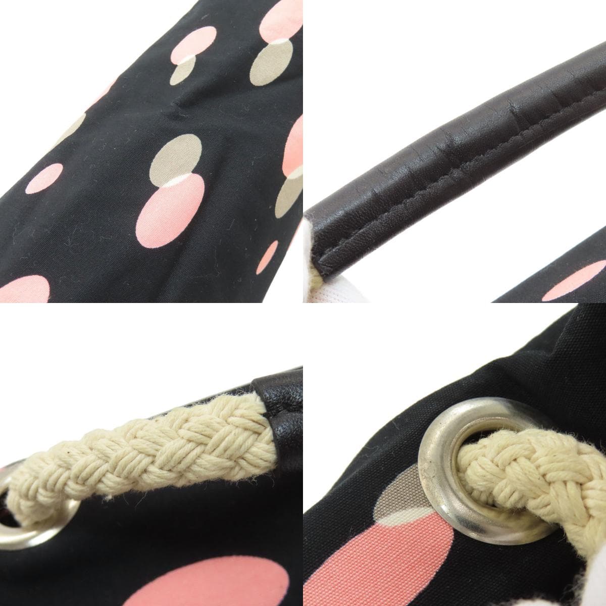 Longchamp Handled Mini Pouch Handbag Canvas Ladies [Used] [Longchamp] 9