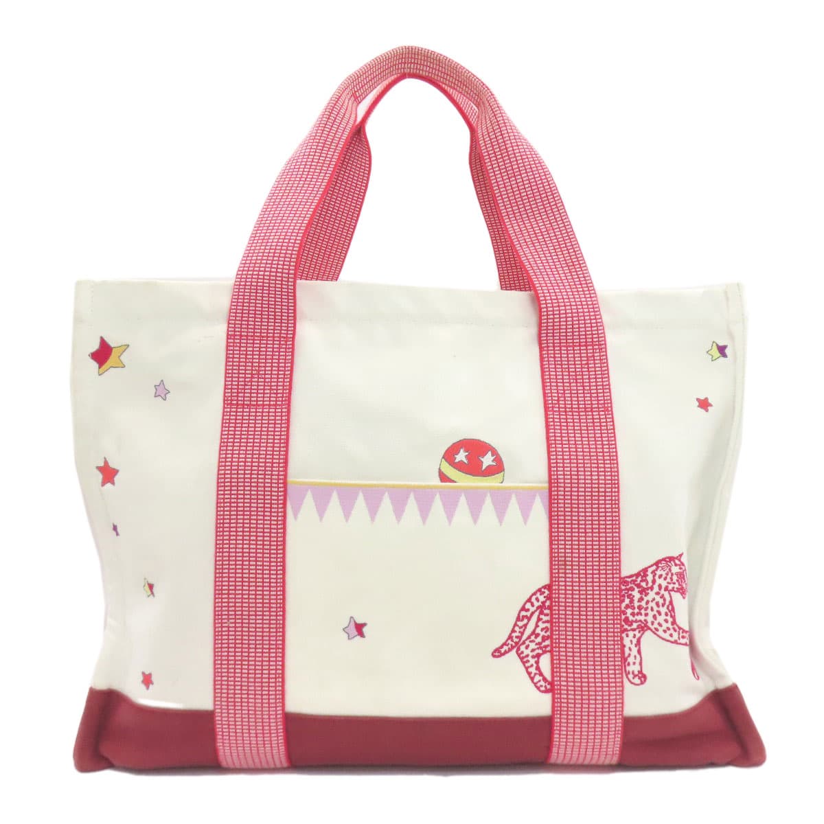 Hermes Circus Mother's Bag Tote Bag Canvas Ladies [Used] [HERMES]