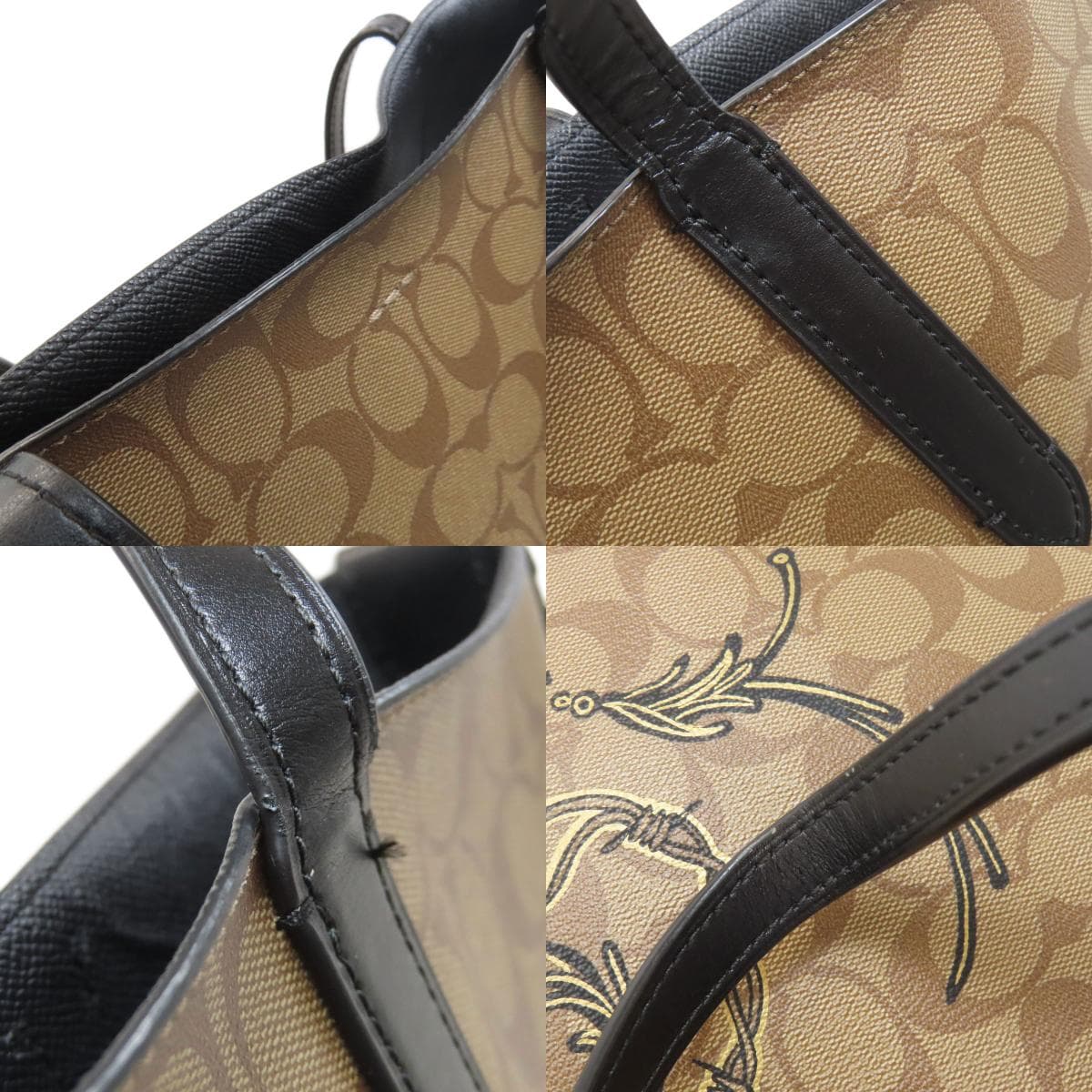 Coach F76778 Flower Motif Signature Tote Bag PVC Ladies [Used] [COACH] F76778 9