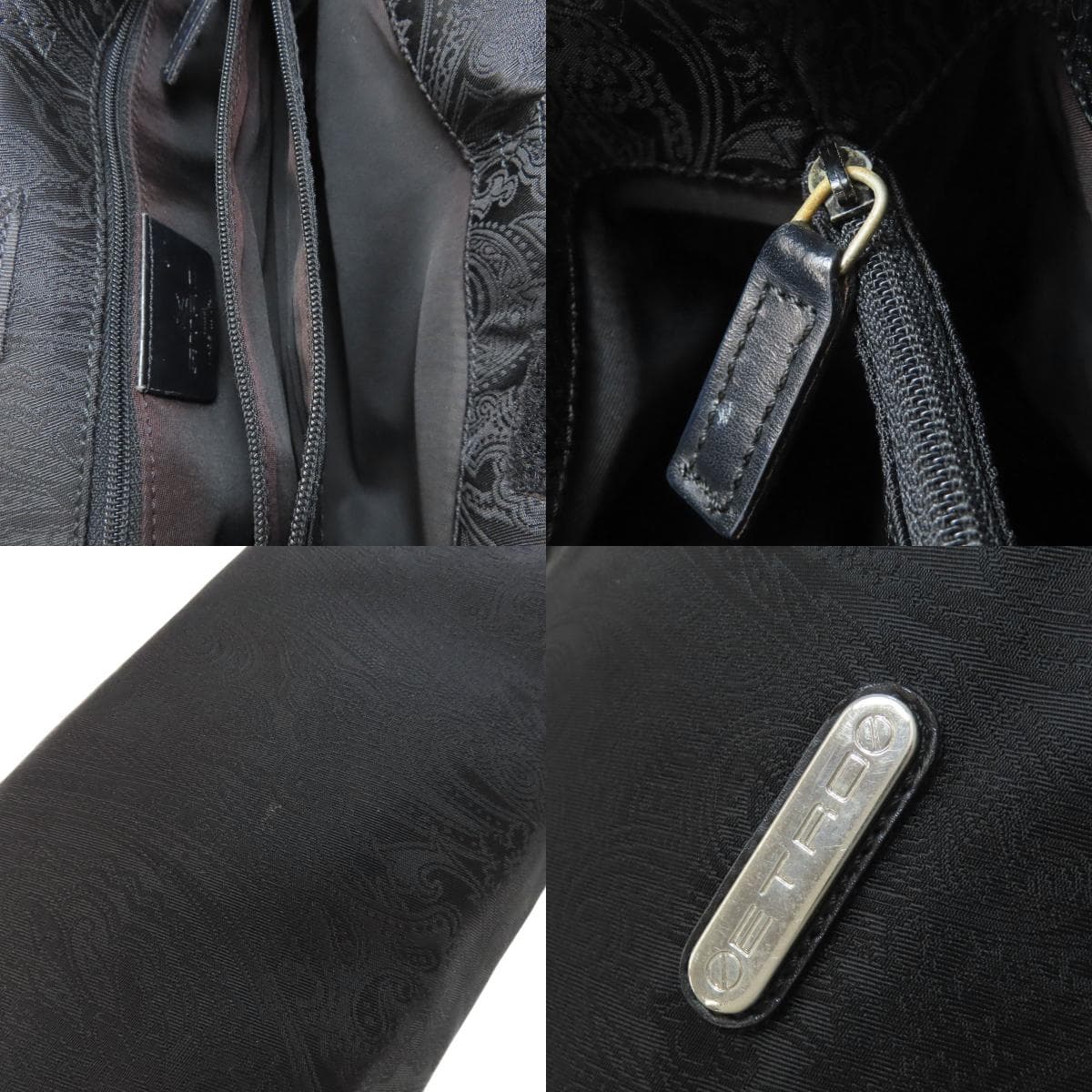 Etro paisley pattern handbag, nylon material, ladies [used] [ETRO] 8