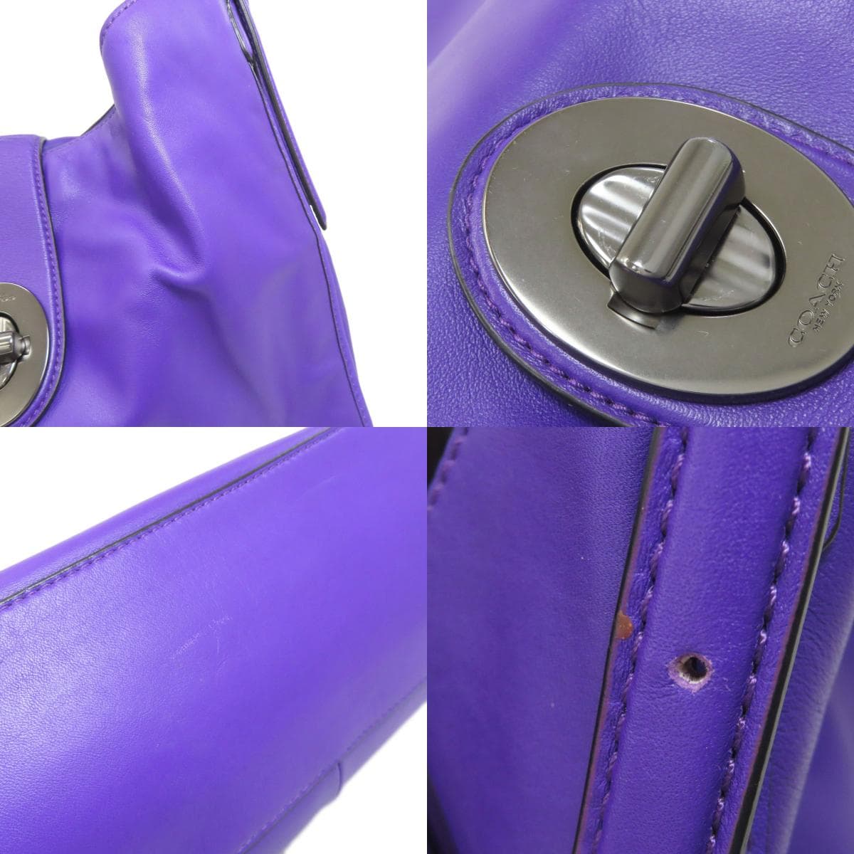 Coach 32221 Logo Handbag Leather Ladies [Used] [COACH] 32221 8