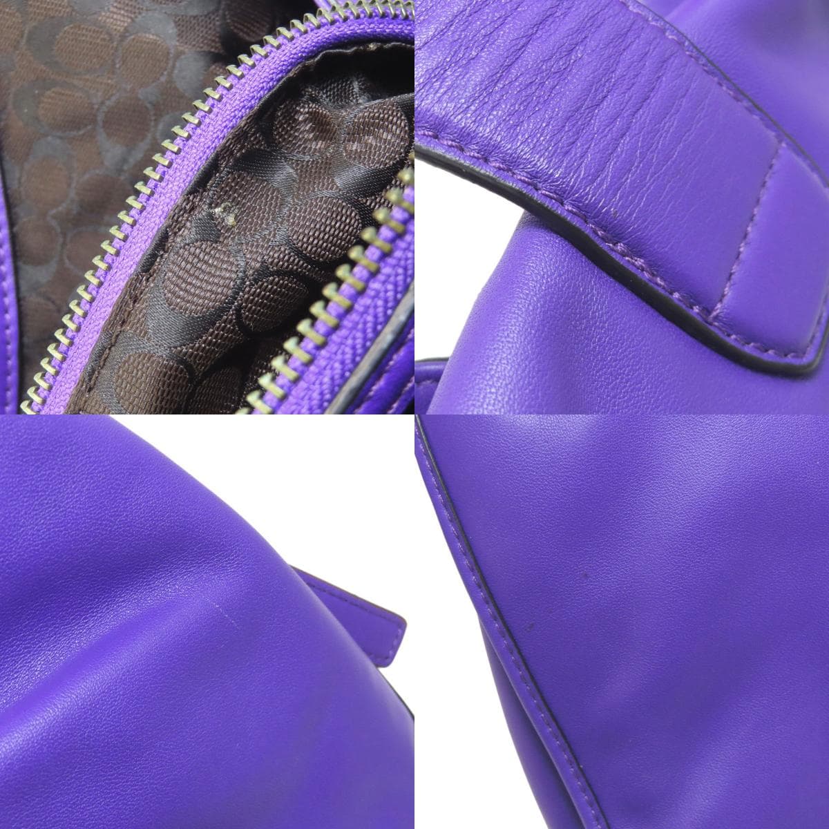 Coach 32221 Logo Handbag Leather Ladies [Used] [COACH] 32221 6