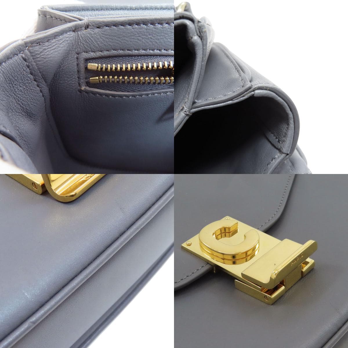 Celine Medium C Shoulder Bag Calf Leather for Women [Used] [CELINE] 8