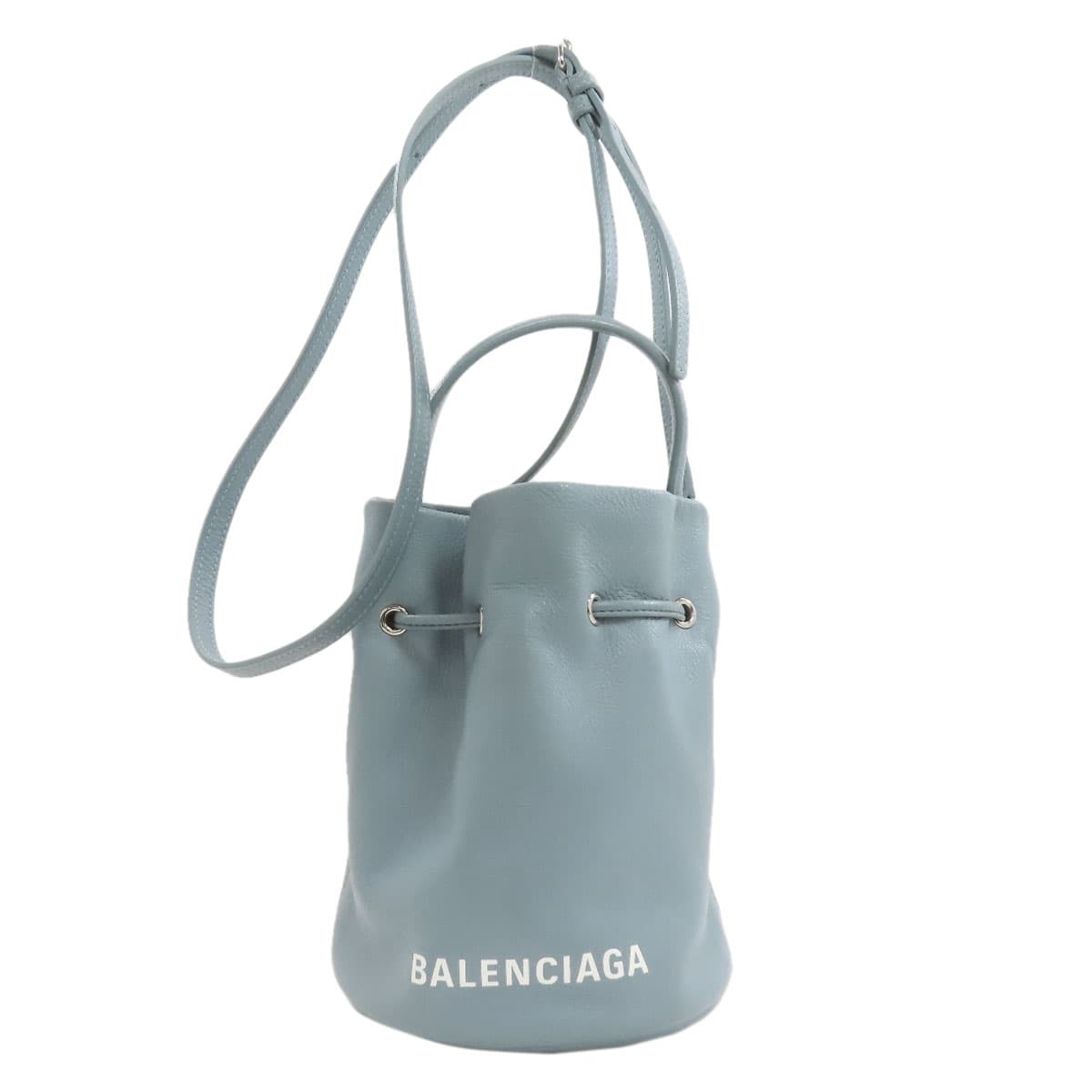 Balenciaga 638342 Drawstring Bucket 2WAY Handbag Leather Ladies [Used] [BALENCIAGA] 638342