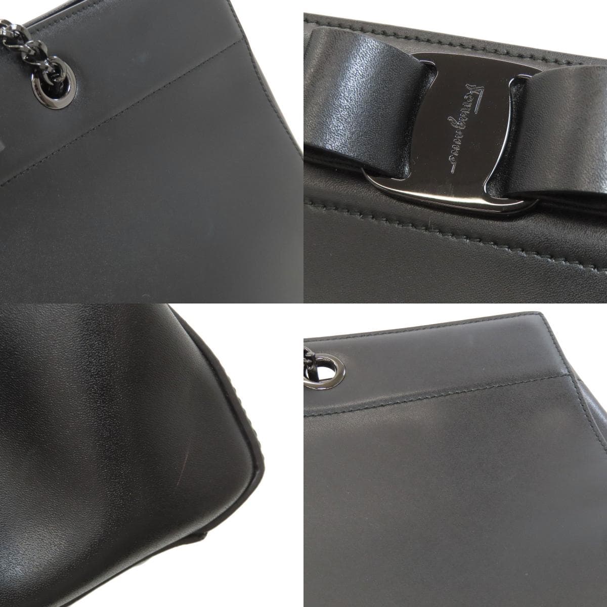 Salvatore Ferragamo Vara Ribbon Tote Bag Leather Women's [Used] [Salvatore Ferragamo] 8