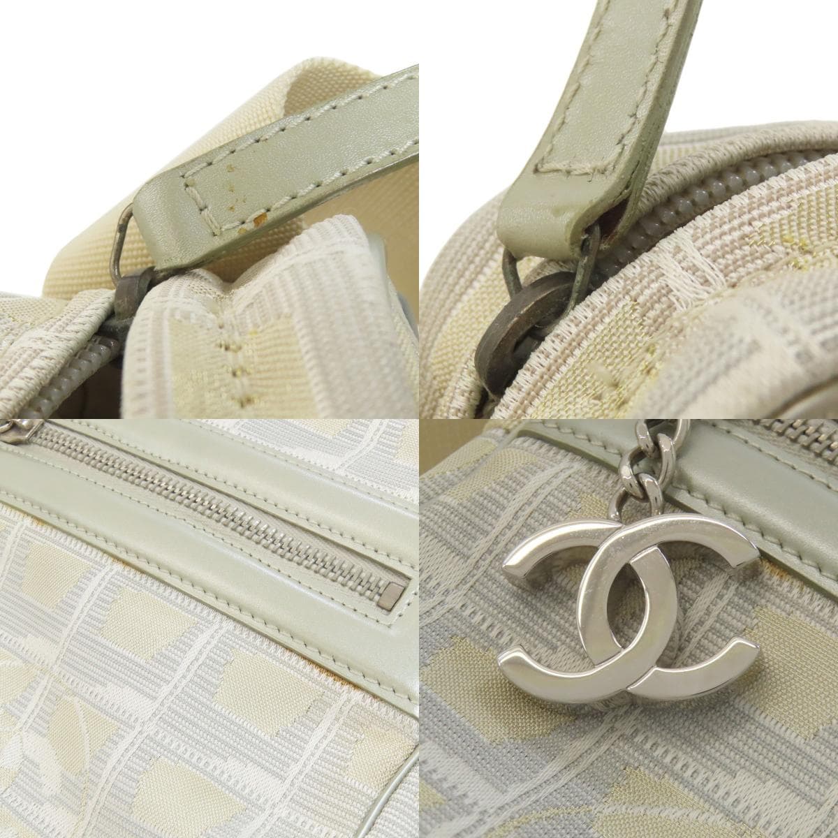 Chanel Neutral Travel Line Shoulder Bag Nylon Jacquard Women's [Used] [CHANEL] 8