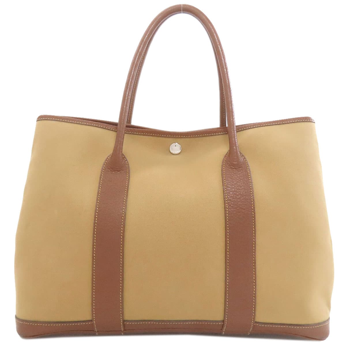 Hermes Garden Party PM Silver Hardware Tote Bag Toile Hache Women's [Used] [HERMES]