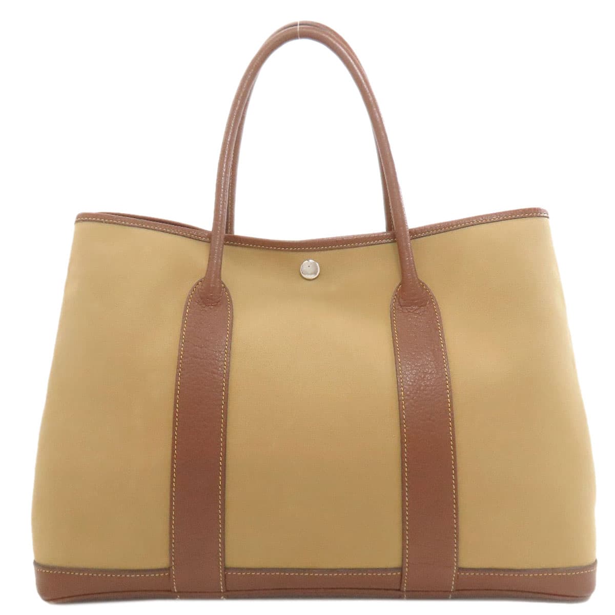 Hermes Garden Party PM Silver Hardware Tote Bag Toile Hache Women's [Used] [HERMES] 2