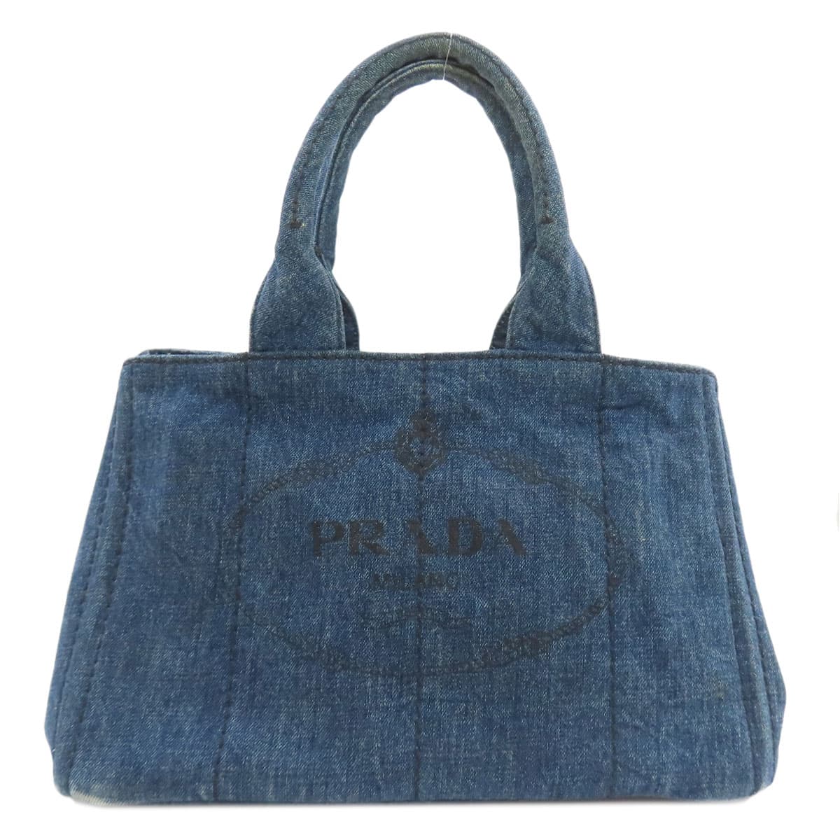 Prada Canapa Tote Bag Denim Ladies [Used] [PRADA]