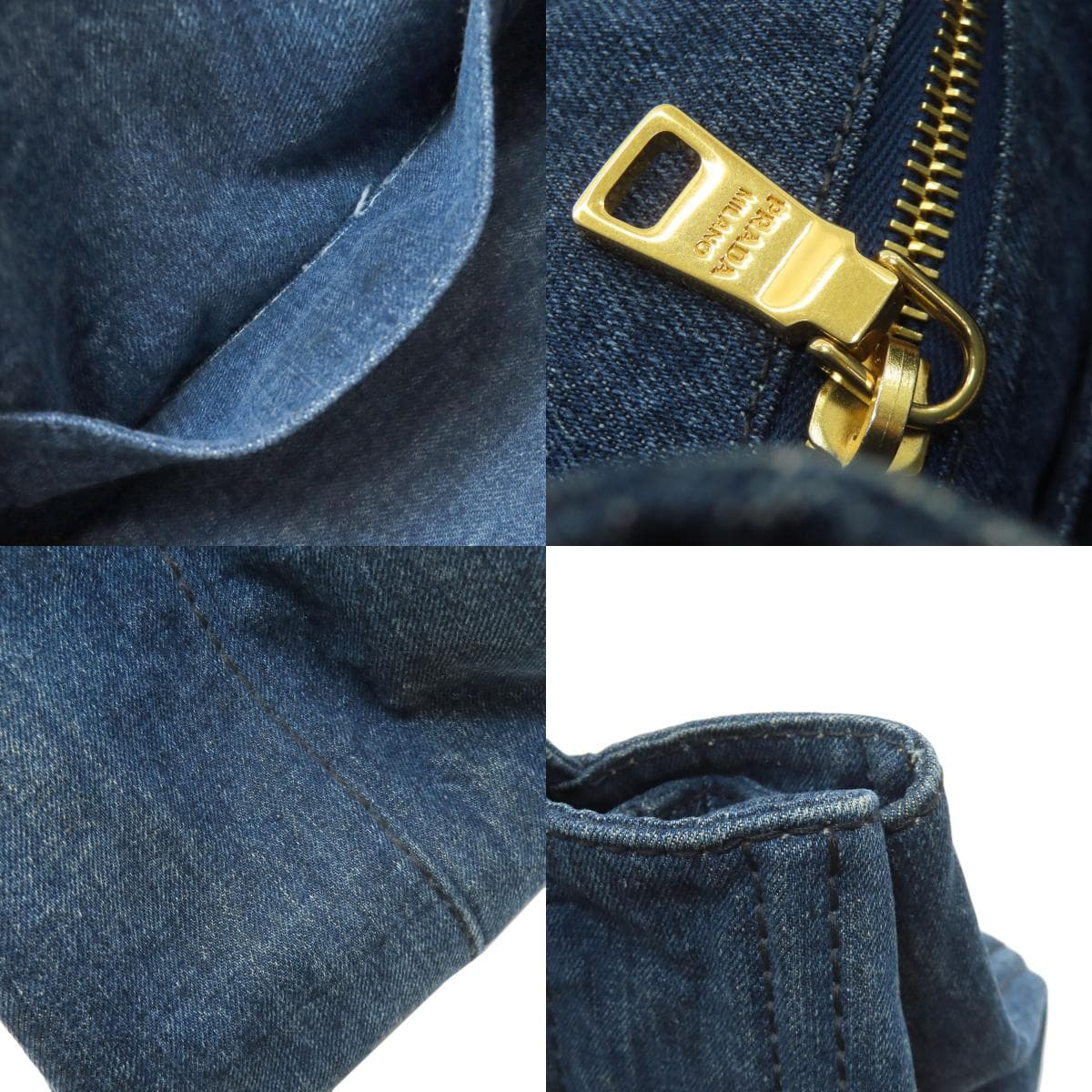 Prada Canapa Tote Bag Denim Ladies [Used] [PRADA] 7