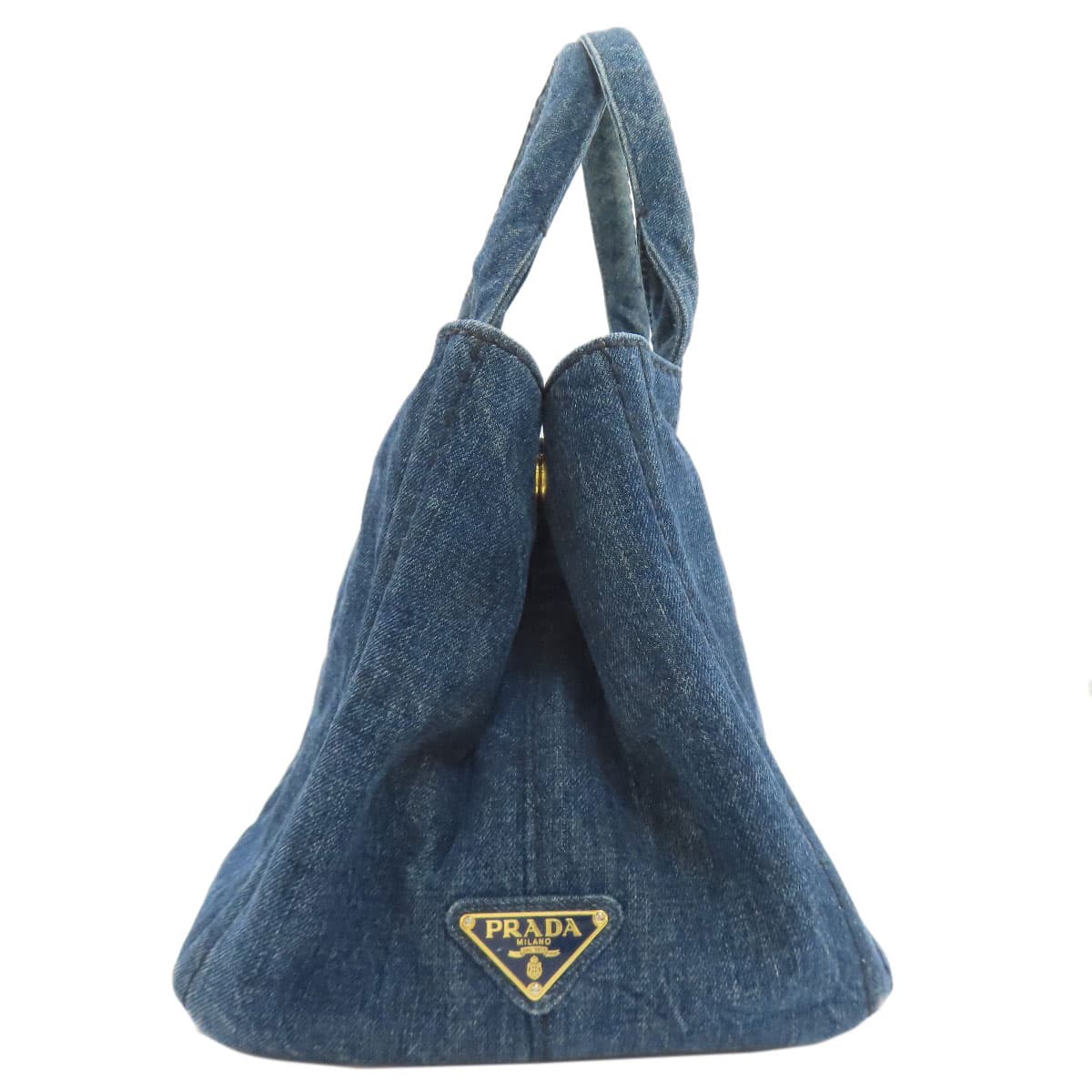 Prada Canapa Tote Bag Denim Ladies [Used] [PRADA] 3